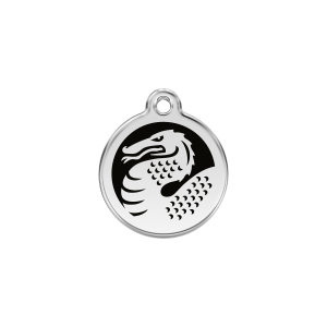 Black Dragon Cat ID Tag Small