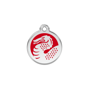 Red Dragon Cat ID Tag Small