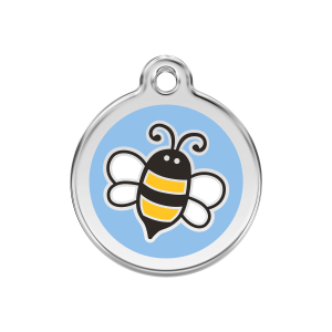Light Blue Bumblebee Dog ID Tag Medium