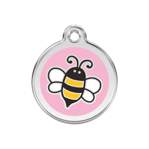 Pink Bumblebee Dog ID Tag Medium