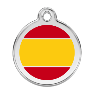 Yellow Spanish Flag Dog ID Tag Large