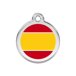 Yellow Spanish Flag Dog ID Tag Medium