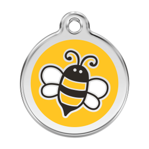 Yellow Bumblebee Dog ID Tag Large