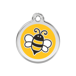 Yellow Bumblebee Dog ID Tag Medium