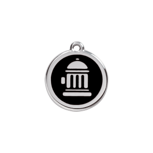 Black Fire Hydrant Cat or Small Dog ID Tag Small