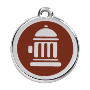 Brown Fire Hydrant Dog ID Tag Large