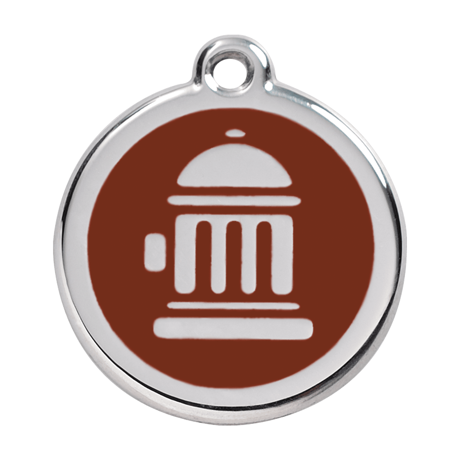 Vue avant - Médaille personnalisée pour chien Red Dingo Bouche d'incendie brun - Size L