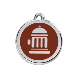 Brown Fire Hydrant Dog ID Tag Medium