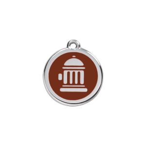 Brown Fire Hydrant Cat or Small Dog ID Tag Small