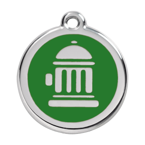 Green Fire Hydrant Dog ID Tag Large