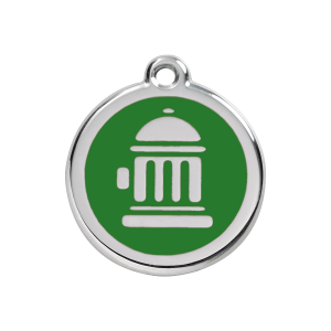 Green Fire Hydrant Dog ID Tag Medium
