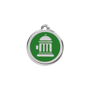Green Fire Hydrant Cat ID Tag Small