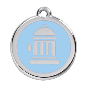 Light Blue Fire Hydrant Dog ID Tag Large