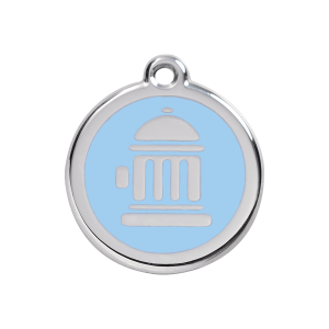 Light Blue Fire Hydrant Dog ID Tag Medium