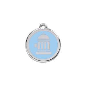 Light Blue Fire Hydrant Cat or Small Dog ID Tag Small
