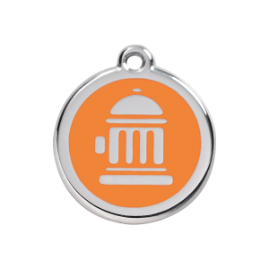 Orange Fire Hydrant Dog ID Tag Medium