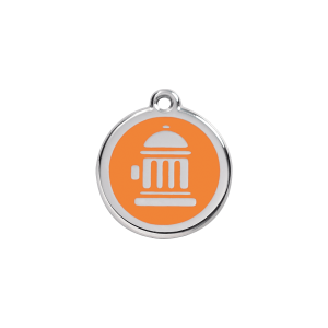Orange Fire Hydrant Cat or Small Dog ID Tag Small