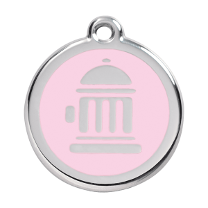 Pink Fire Hydrant Dog ID Tag Large