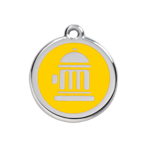 Yellow Fire Hydrant Dog ID Tag Medium