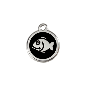 Black Fish Cat ID Tag Small