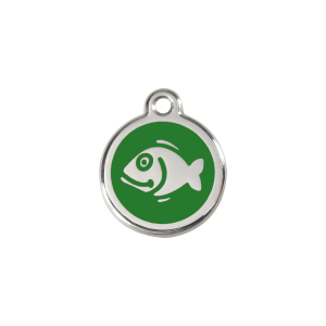 Green Fish Cat ID Tag Small