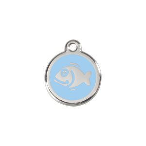 Light Blue Fish Cat ID Tag Small