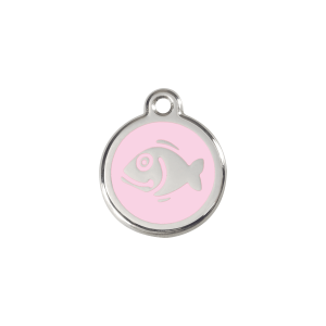 Small Pink Fish Cat ID Tag