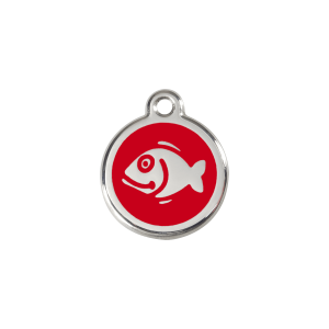 Red Fish Cat ID Tag Small