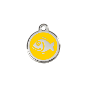 Yellow Fish Cat ID Tag Small