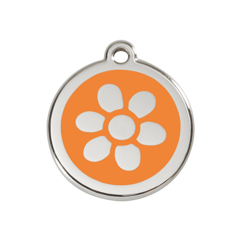 Vue avant - Médaille personnalisée pour chien Red Dingo Émail/Acier Orange M 30.00mm