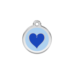 Dark Blue Coeur Color Marine Cat ID Tag Small