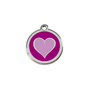 Purple Coeur Color Cat ID Tag Small