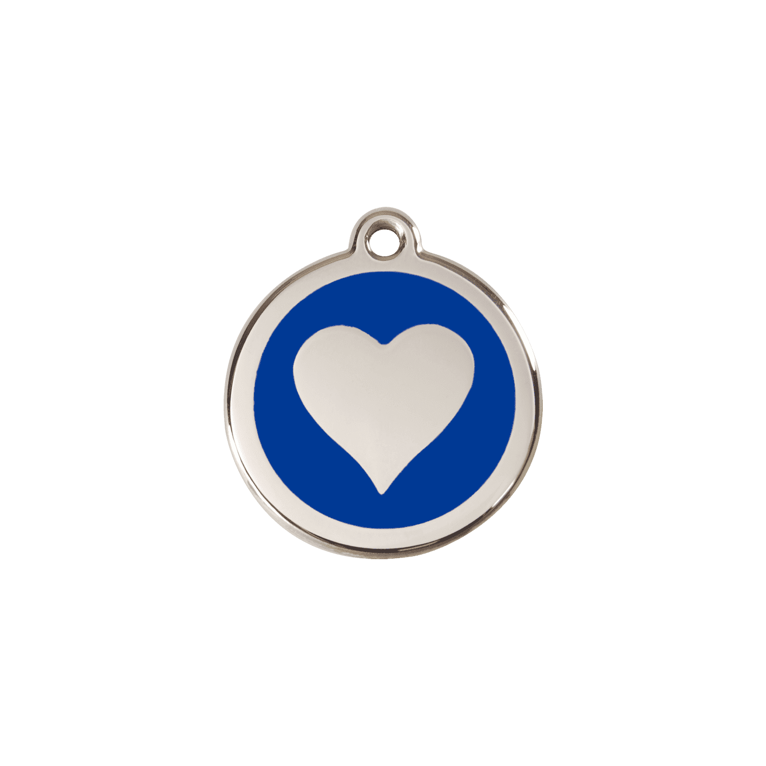 Vue avant - Médaille personnalisée pour chien/chat Red Dingo Émail/Acier inoxydable Bleu foncé - Size S