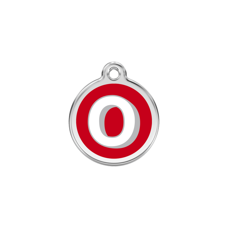 Vue avant - Médaille personnalisée pour chien/chat Red Dingo Émail/Acier inoxydable O Rouge S 20.00 7G - Free delivery