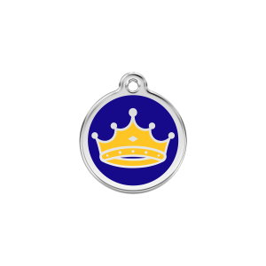 Dark Blue King Cat ID Tag Small