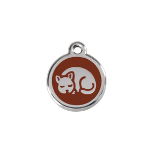 Brown Kitten Cat ID Tag Small