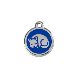 Dark Blue Kitten Cat ID Tag Small