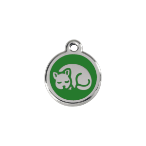 Green Kitten Cat ID Tag Small