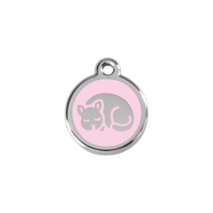 Pink Kitten Cat ID Tag Small