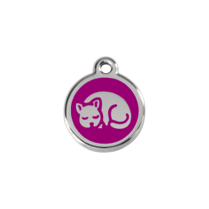 Purple Kitten Cat ID Tag Small