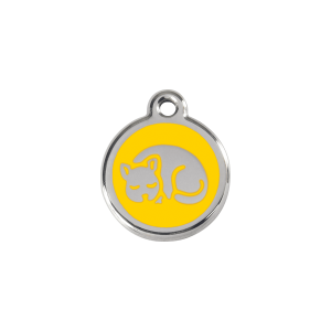 Yellow Kitten Cat ID Tag Small