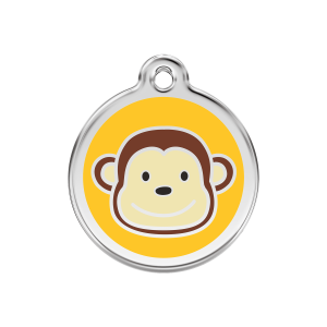 Yellow Monkey Dog ID Tag Medium