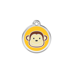 Yellow Monkey Cat ID Tag Small