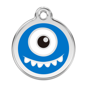 Dark Blue Monster Dog ID Tag Large