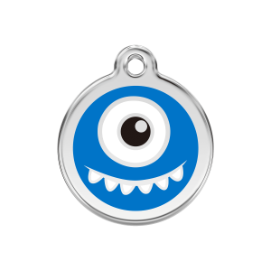 Dark Blue Monster Dog ID Tag Medium