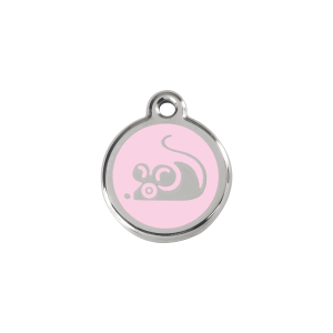 Small Pink Mouse Cat ID Tag