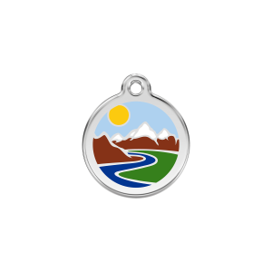 Light Blue Mountains Cat ID Tag Small