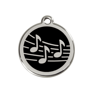 Black Music Dog ID Tag Medium