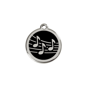 Black Music Cat ID Tag Small