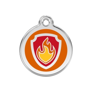 Orange Nickelodeon Marshall Dog ID Tag Medium